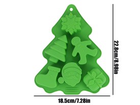 Molde silicona 6 figuras Navidad molde ARBOLITO